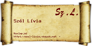 Szél Lívia névjegykártya